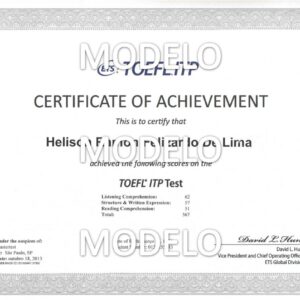 CERTIFICADO TOEFL ITP® - Bronze